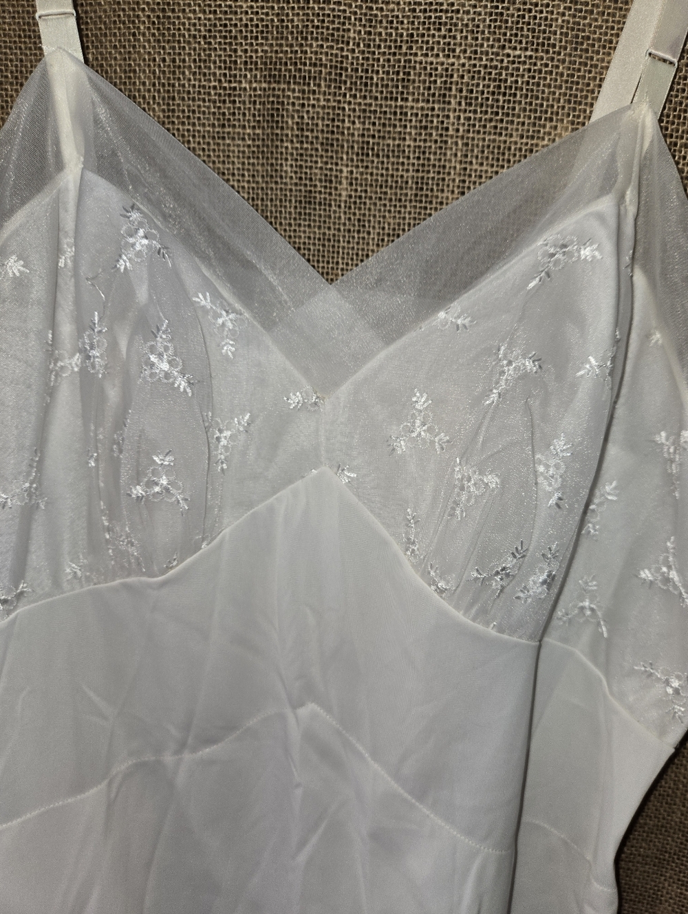 EUC Vintage 1960s Artemis Lined Slip Nightgown Dress White - Picture 4 of 8